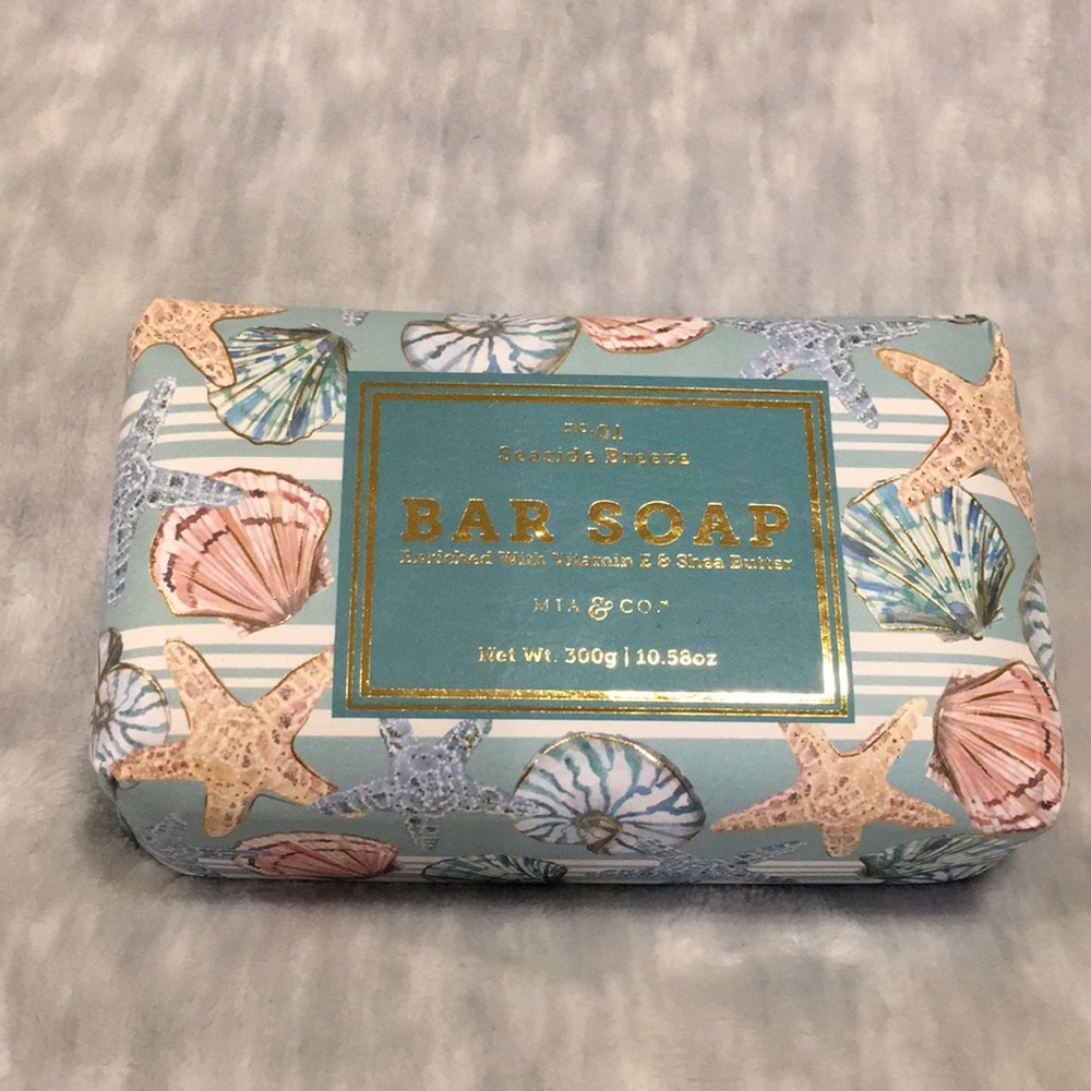 Mia & Co Scented Seaside Breeze Hand Soap Bar 10.58oz Vitamin E & Shea ButterNWT